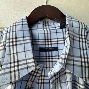 Burberry Men's Button-Down Shirt XL Blue